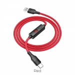 Кабел USB A/C TCAB-259-HR-TYPE-C 1.2M HOCO SELECTED червен